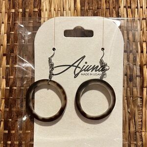 Ajuna Brown Circular Earrings